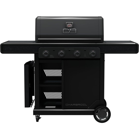 Char-Broil® Pro Series™ with Amplifire™ Infrared Technology 4-Burner Propane Gas Grill and Griddle Cabinet, Black